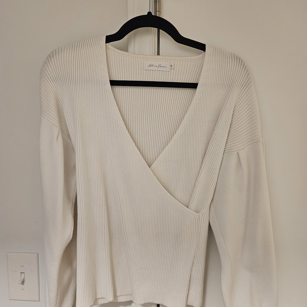 All in Favor White Sweater